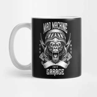 Mad Kong Machine Illustration Logo Mug